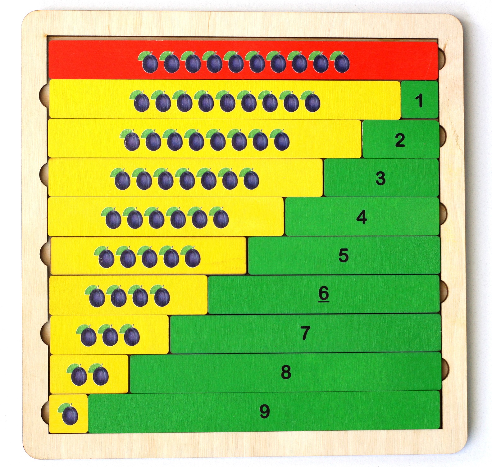 Wooden Puzzle - Arithmetic. Composition of the Number