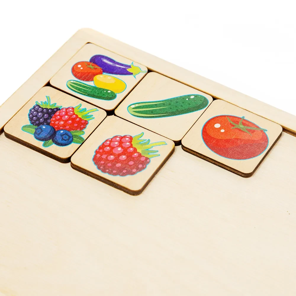 Developmental Wooden Game Vegetables-Fruits-Berries-Mushrooms