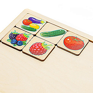 Developmental Wooden Game Vegetables-Fruits-Berries-Mushrooms