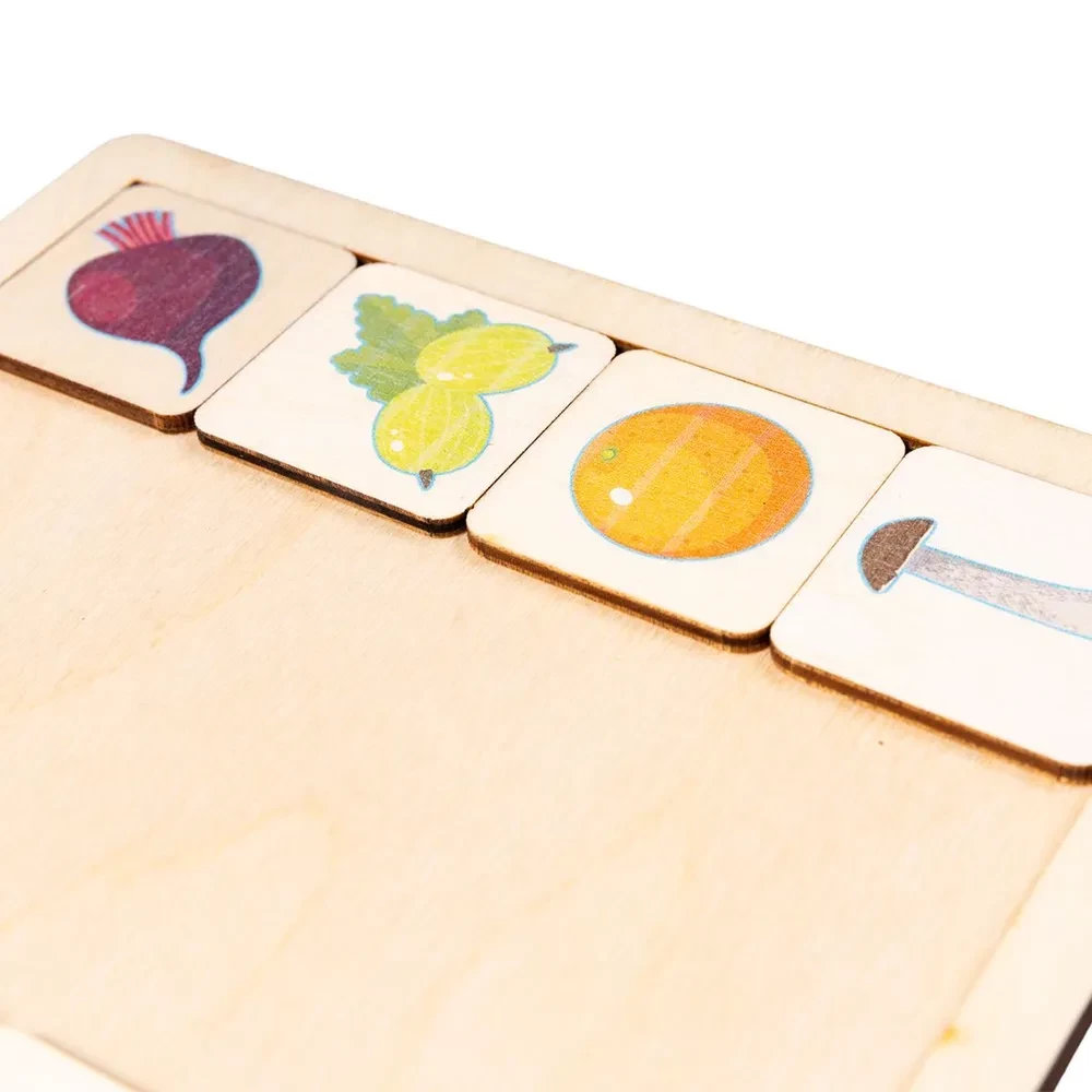 Developmental Wooden Game Vegetables-Fruits-Berries-Mushrooms