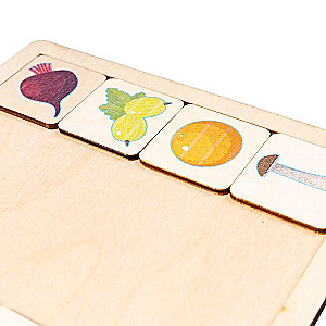 Developmental Wooden Game Vegetables-Fruits-Berries-Mushrooms