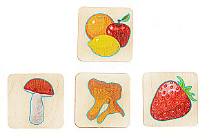 Developmental Wooden Game Vegetables-Fruits-Berries-Mushrooms