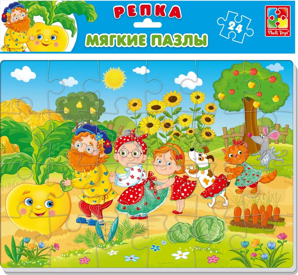 ElBasco Kids. Мягкий пазл Репка 24 эл. формат А4