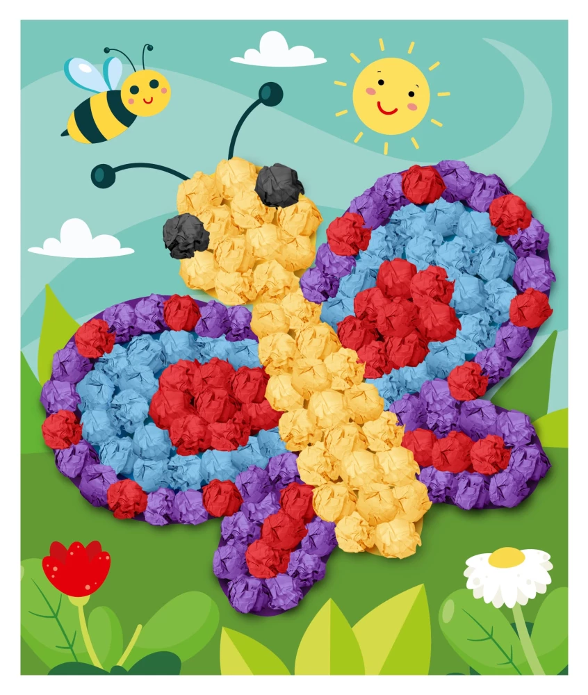 Creative Set Tissue Paper Application. Butterfly