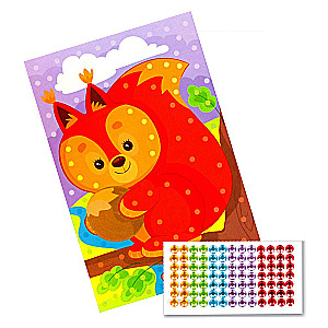 Craft Set. Rhinestone Drawing Squirrel
