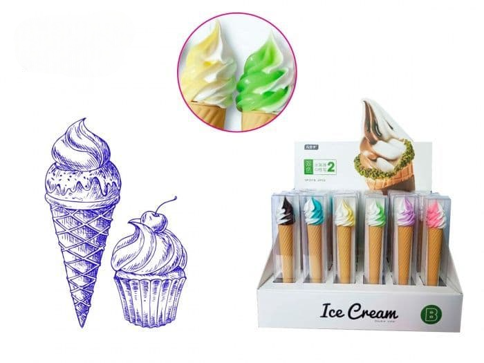 Długopis żelowy 0,5 mm ICE CREAM 2, niebieski