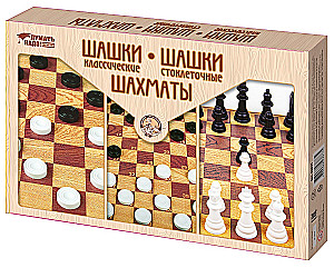 Classic Checkers Game. Hundred-Cell Checkers. Chess