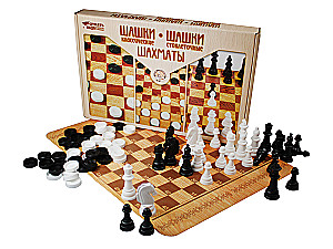 Classic Checkers Game. Hundred-Cell Checkers. Chess
