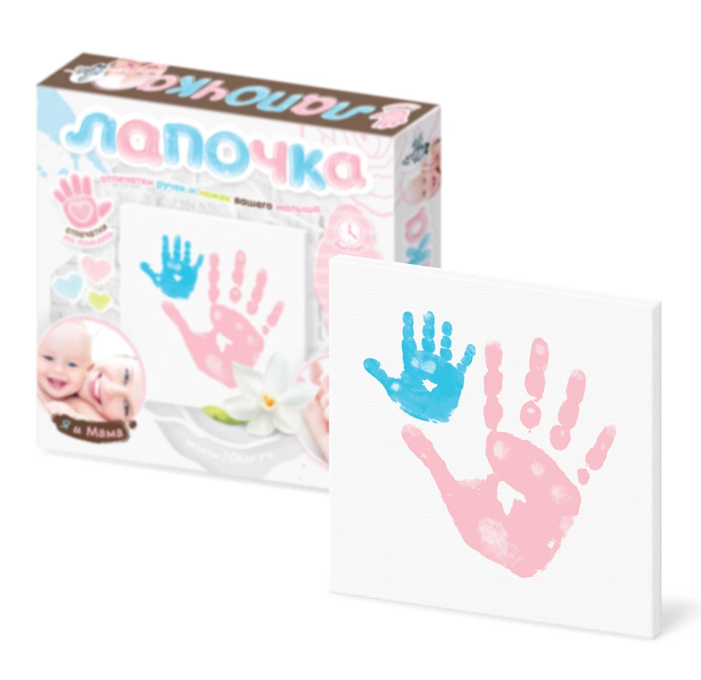 Rinkinys - Pėdutė. Jūsų kūdikio rankų ir kojų atspaudai. Aš ir mama