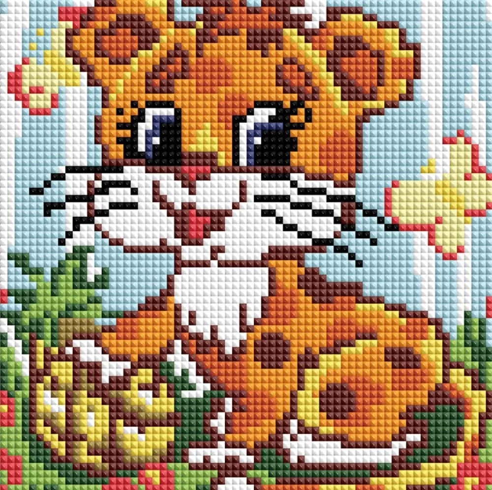 Diamond Mosaic 20x20cm Leopard