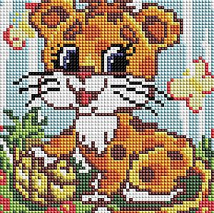 Diamond Mosaic 20x20cm Leopard