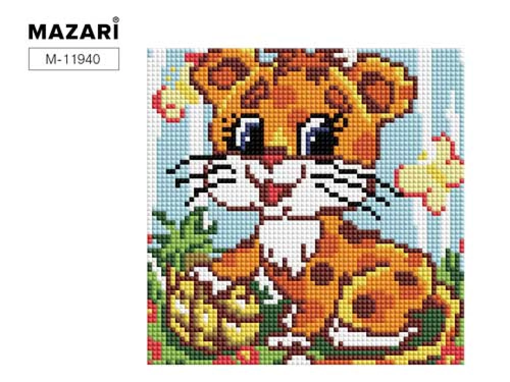 Diamond Mosaic 20x20cm Leopard