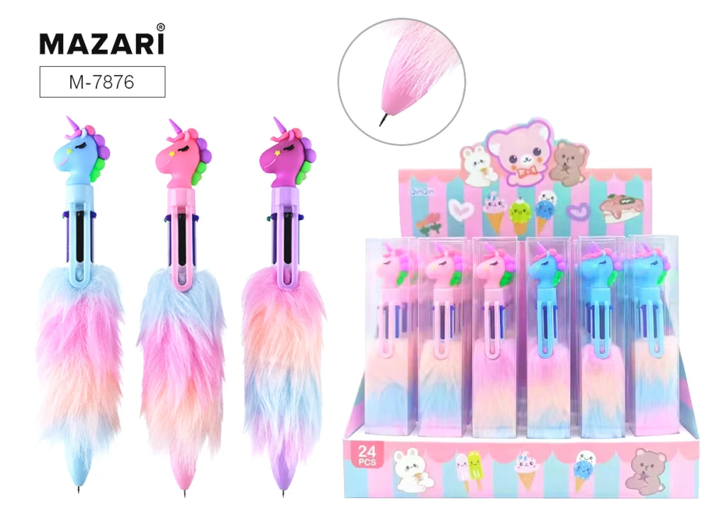 Automatic Ballpoint Pen PLUSH UNICORN