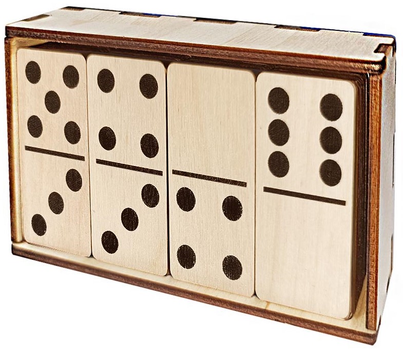 Domino aus Holz - Punkte