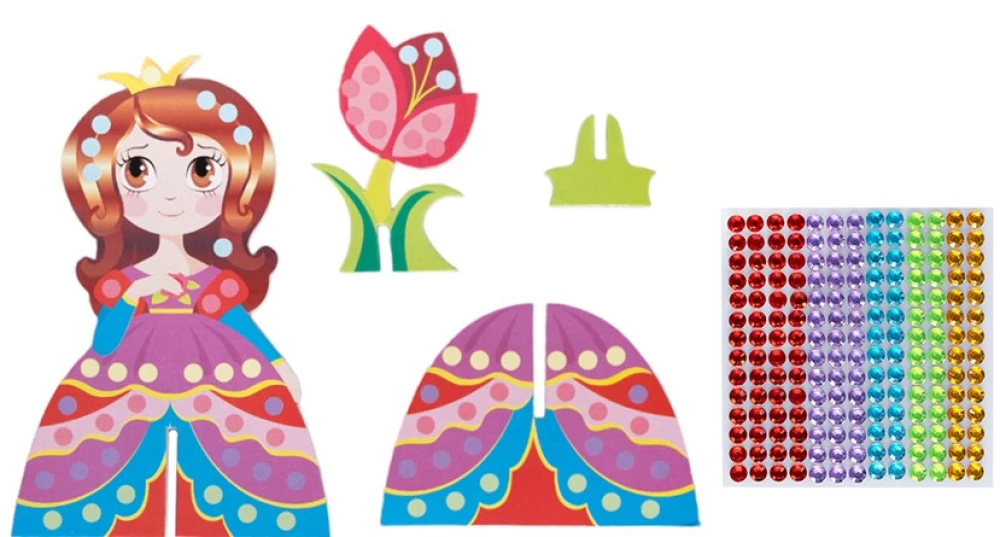 3D-nauda radošumam no pērlītēm Princese 2
