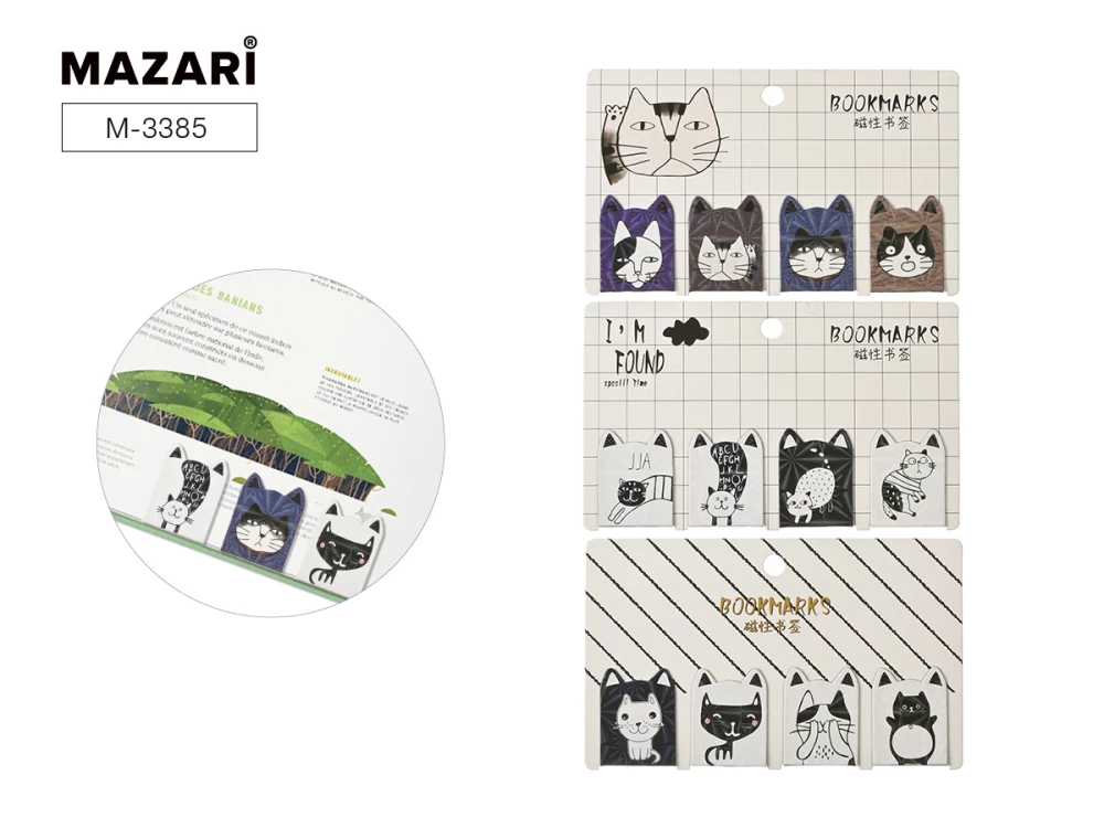 Magnetic Bookmark Set Cats