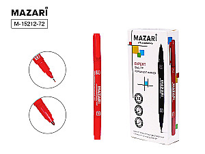 Marker permanenty dwustronny EXPERT, CZERWONY