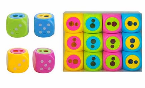 Plastic Sharpener - Cube, assorted