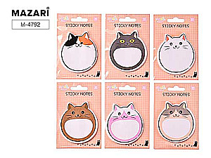 Notizpapier mit Klebefläche 75x80 mm Katzen