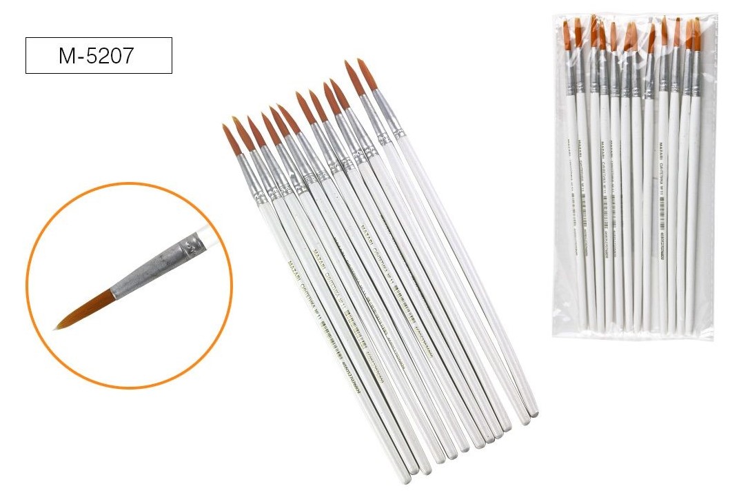 Pędzel artystyczny, syntetyczny, nr 11, okrągły