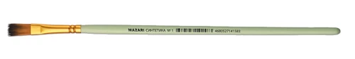 Art brush, synthetic, No. 1, flat