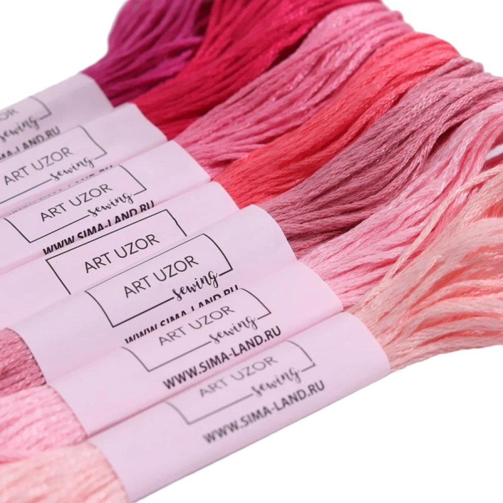 Moulin thread set, 8 ± 1 m, 7 pcs, pink spectrum