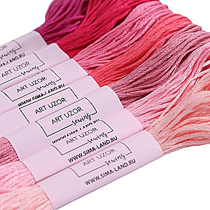 Moulin thread set, 8 ± 1 m, 7 pcs, pink spectrum