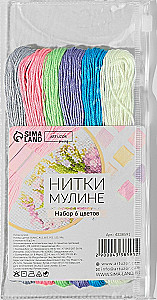 Mouliné thread set No. 13, 8 ± 1 m, 6 pcs