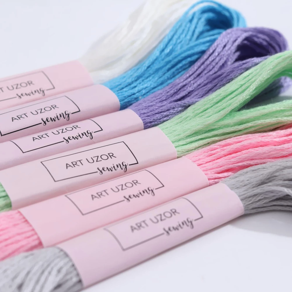 Mouliné thread set No. 13, 8 ± 1 m, 6 pcs