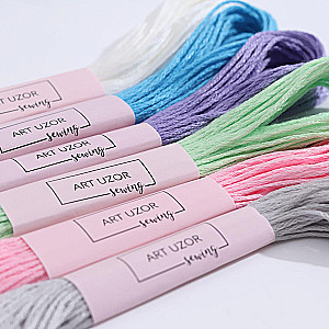Mouliné thread set No. 13, 8 ± 1 m, 6 pcs