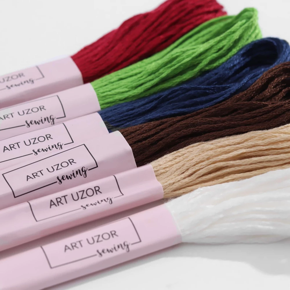 Embroidery Thread Set No. 12, 8 ± 1 m, 6 pcs
