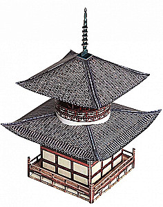 Assembled Model of Honpo-ji Pagoda. Japan Kyoto 1808.