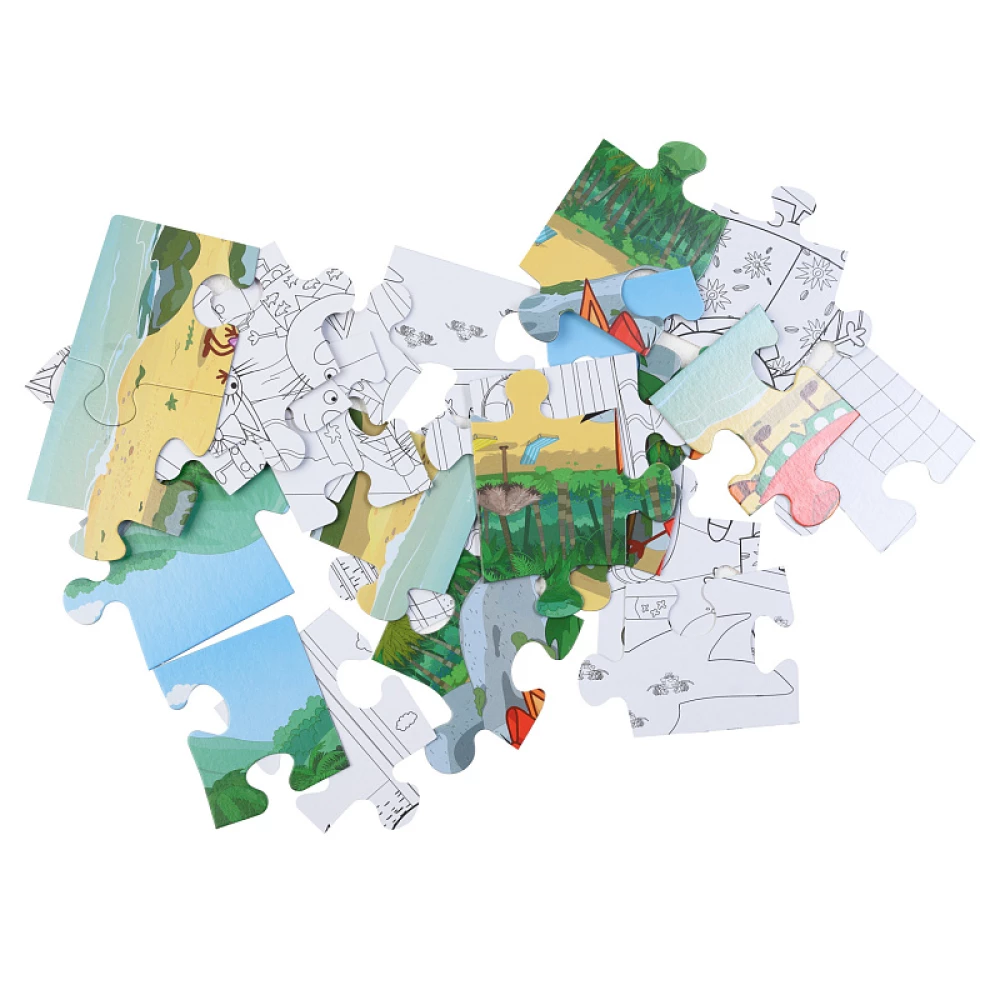 Puzzle 24 maxi Three Cats and the Sea of Adventures with coloring