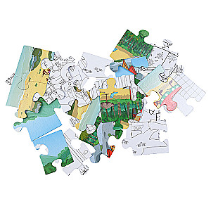 Puzzle 24 maxi Three Cats and the Sea of Adventures with coloring