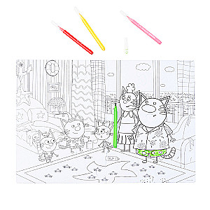 Puzzle 24 maxi Three Cats and the Sea of Adventures with coloring