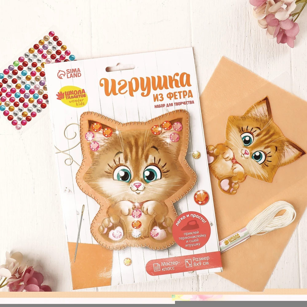 Creative set Felt toy. Kitten