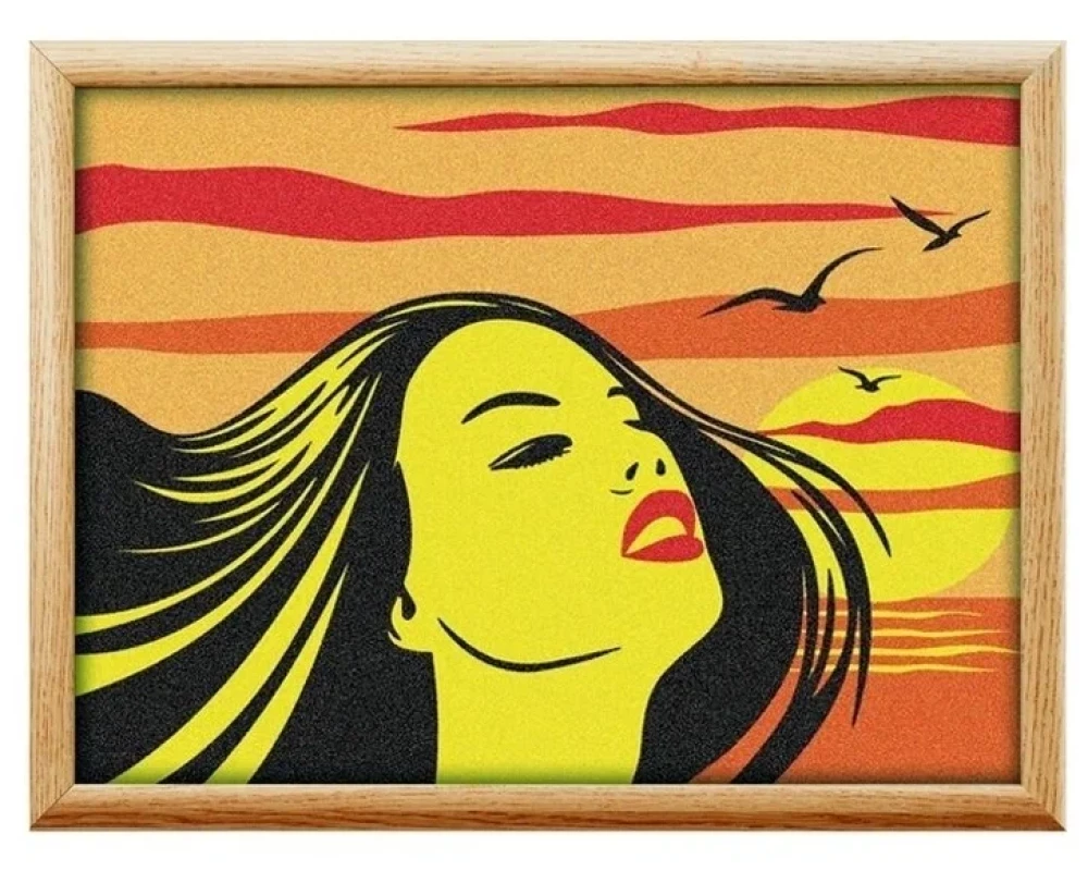 Colored Sand Mural A4 Dreams of the Sea