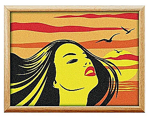 Colored Sand Mural A4 Dreams of the Sea