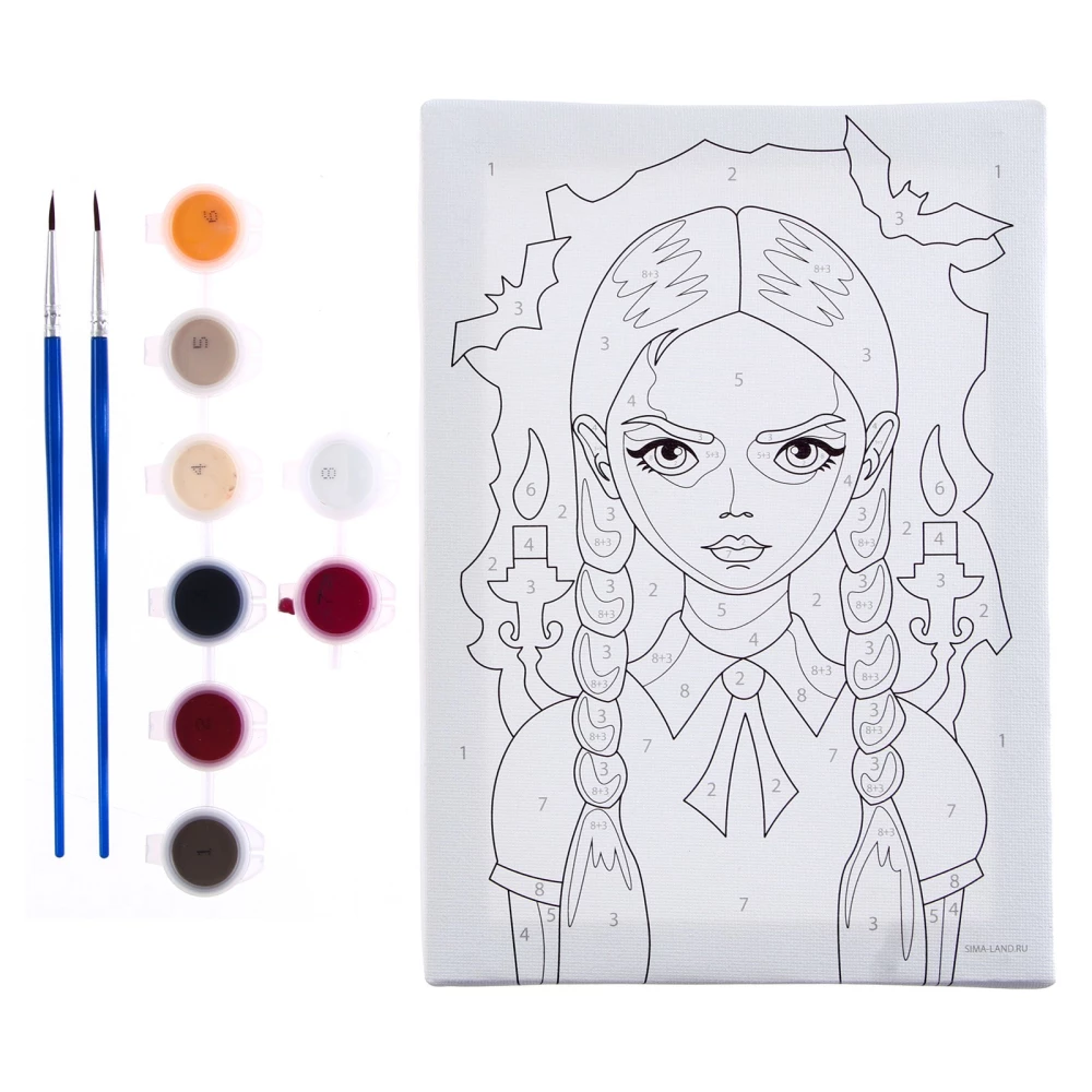 Paint by Numbers Girl with Candles