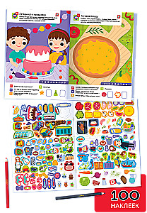 100 reusable stickers! What do we eat?