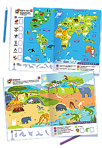 100 reusable stickers! Animals of the world