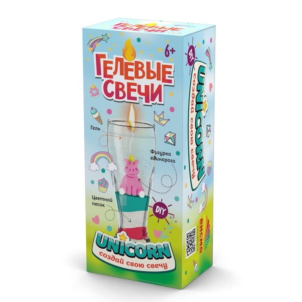 Zestaw do kreatywności Żelowa świeca. Jednorożec