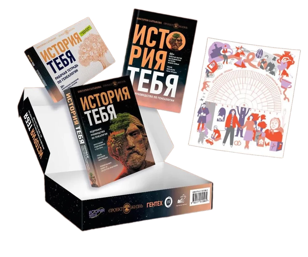 The Story of You. Gift set of three genealogy books + Family Tree poster
