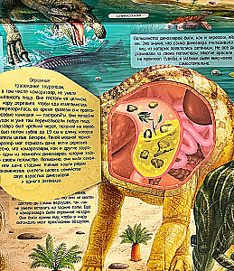 Poster with Windows. Dinosaurs