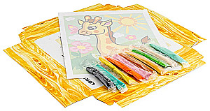 Fresco. Sand Painting Giraffe
