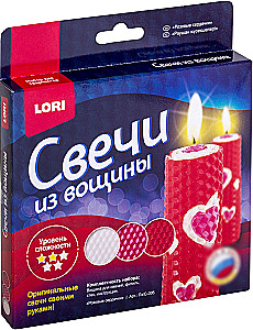 Set for Making Candles Pink Hearts
