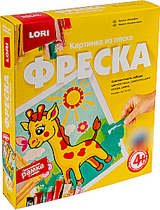 Fresco. Sand Painting Giraffe