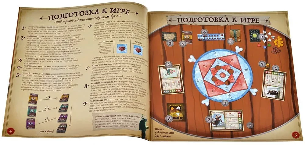 Board Game Heroes of the Dungeon in the Castle of Frightening Frosts