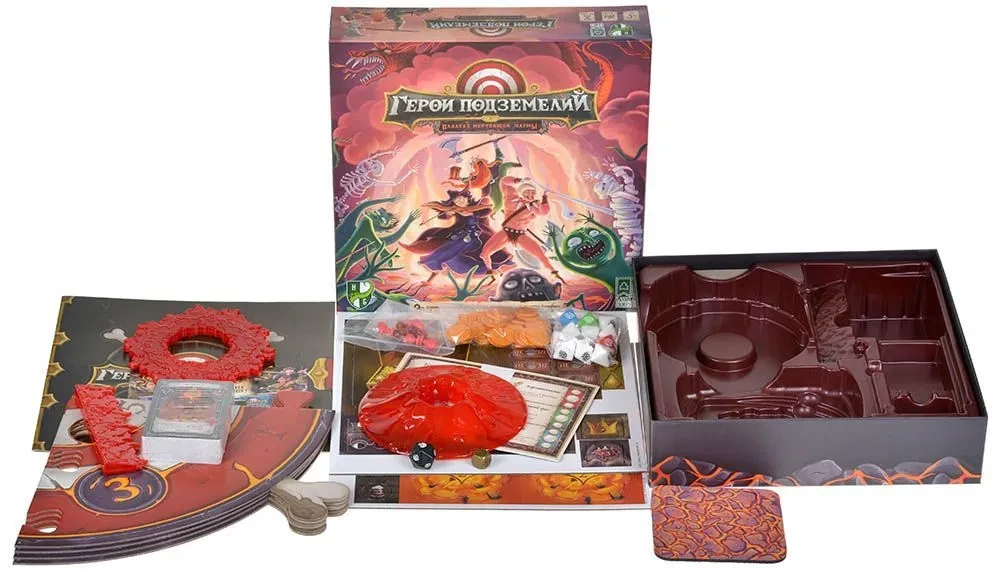 Tabletop Game Heroes of the Dungeons in the Halls of Deadly Magma