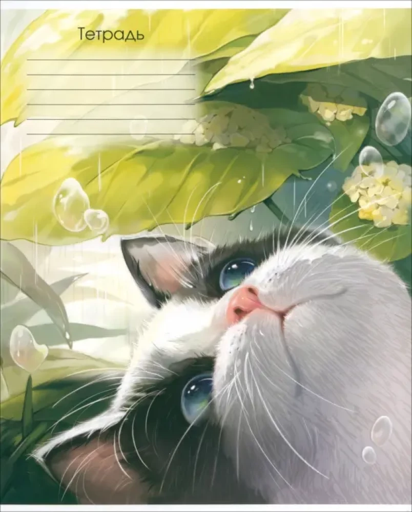 Notebook Shining Cat, 18 sheets, grid